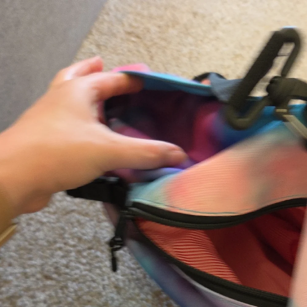 Herschel Supply Company Tie-Dye Pink & Blue Travel Duffel - Picture 9 of 12